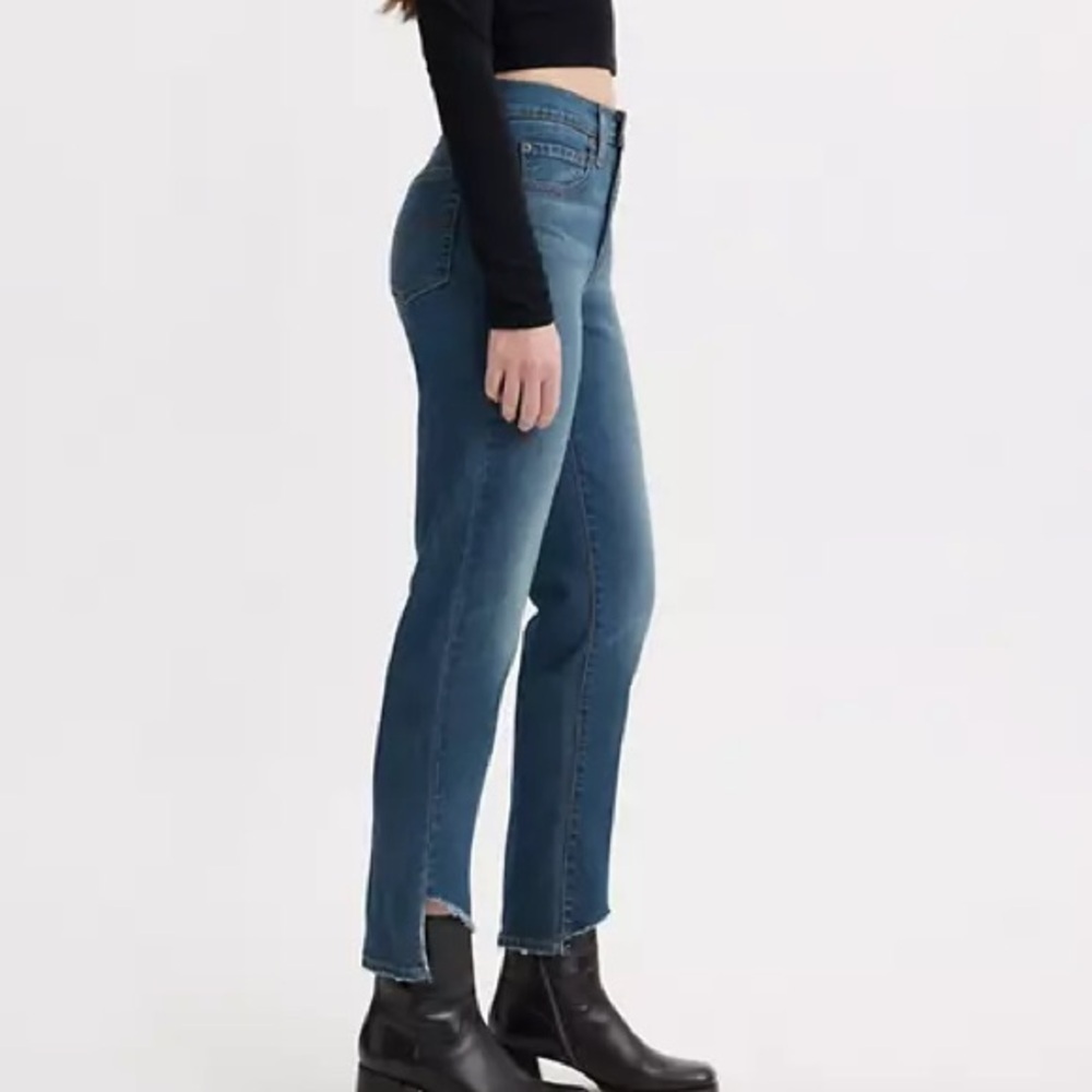 NWT 724 HIGH RISE SLIM STRAIGHT CROPPED WOMEN'S JEANS - Picture 4 of 5